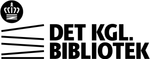 Black logo for Royal Danish Library (Det Kgl. Bibliotek)
